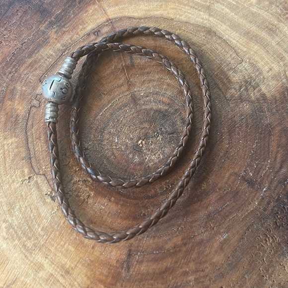 Brown vintage Pandora double wrap bracelet - Picture 2 of 2